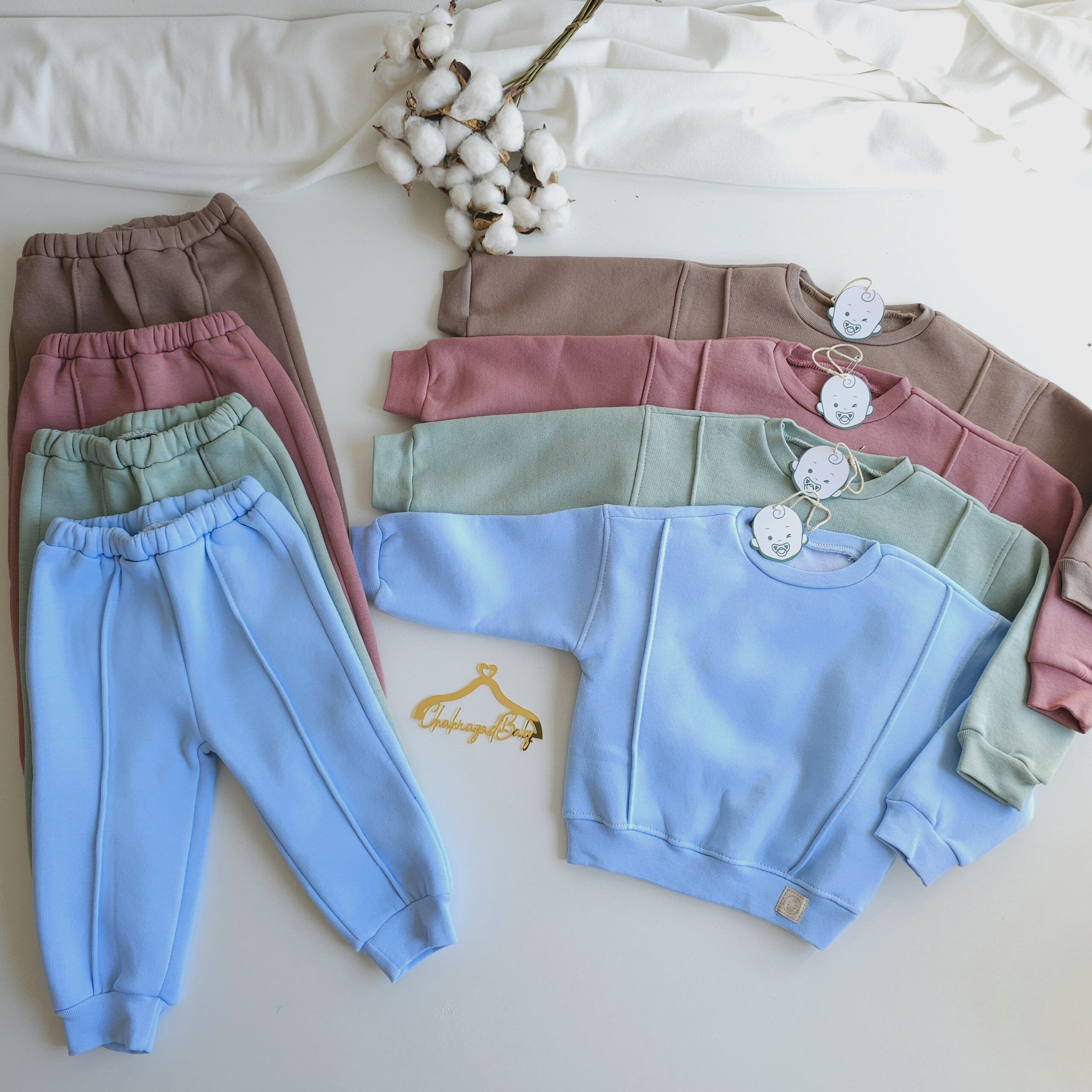 Ensemble d’Hiver Bébé 100% Coton – hoodie et pantalon bébé - Image 7