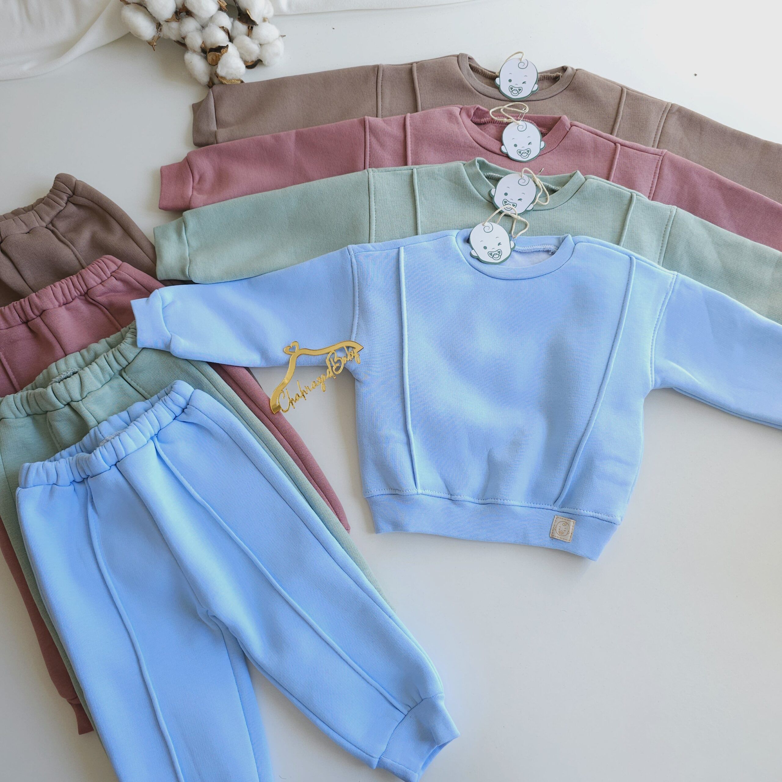 Ensemble d’Hiver Bébé 100% Coton – hoodie et pantalon bébé