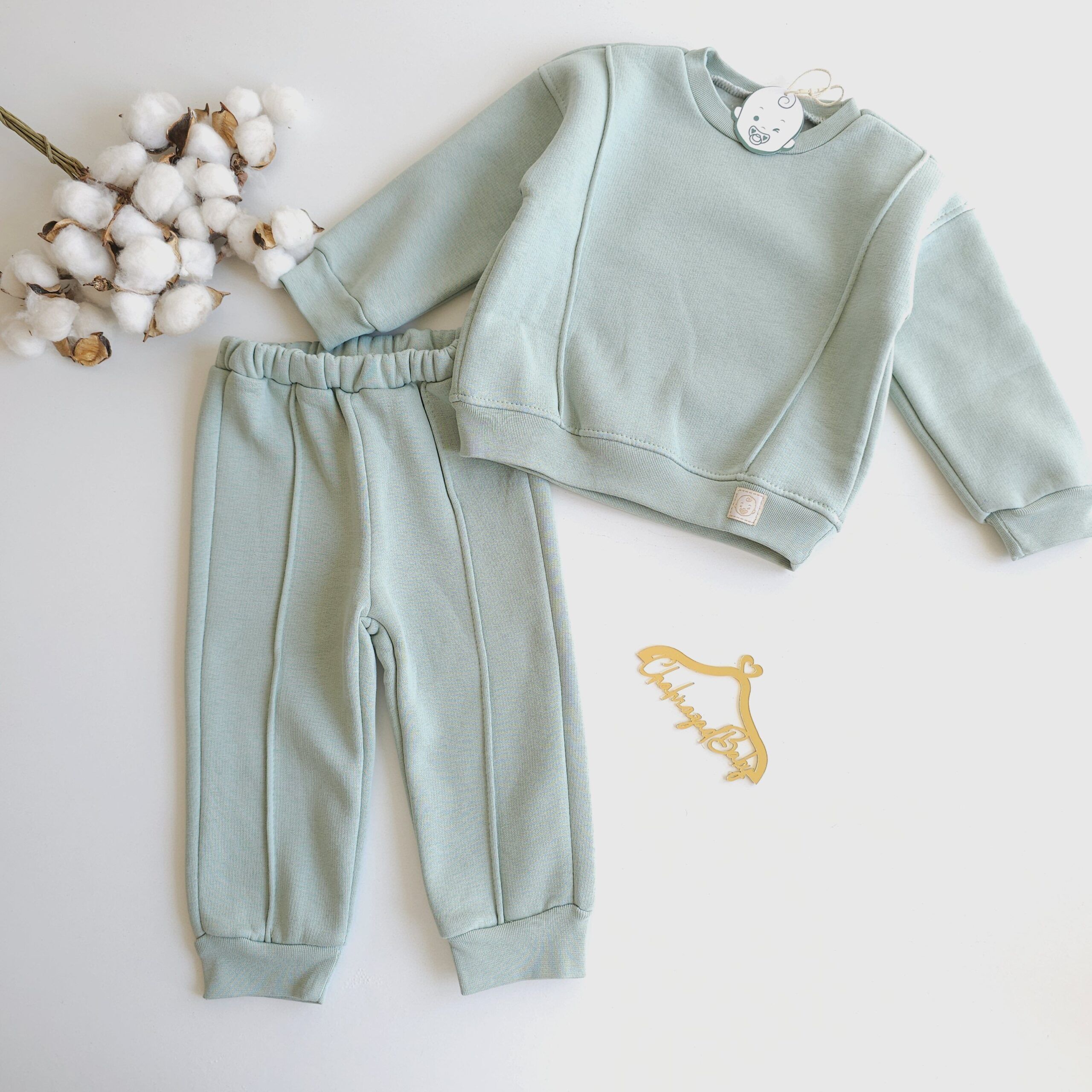 Ensemble d’Hiver Bébé 100% Coton – hoodie et pantalon bébé - Image 6