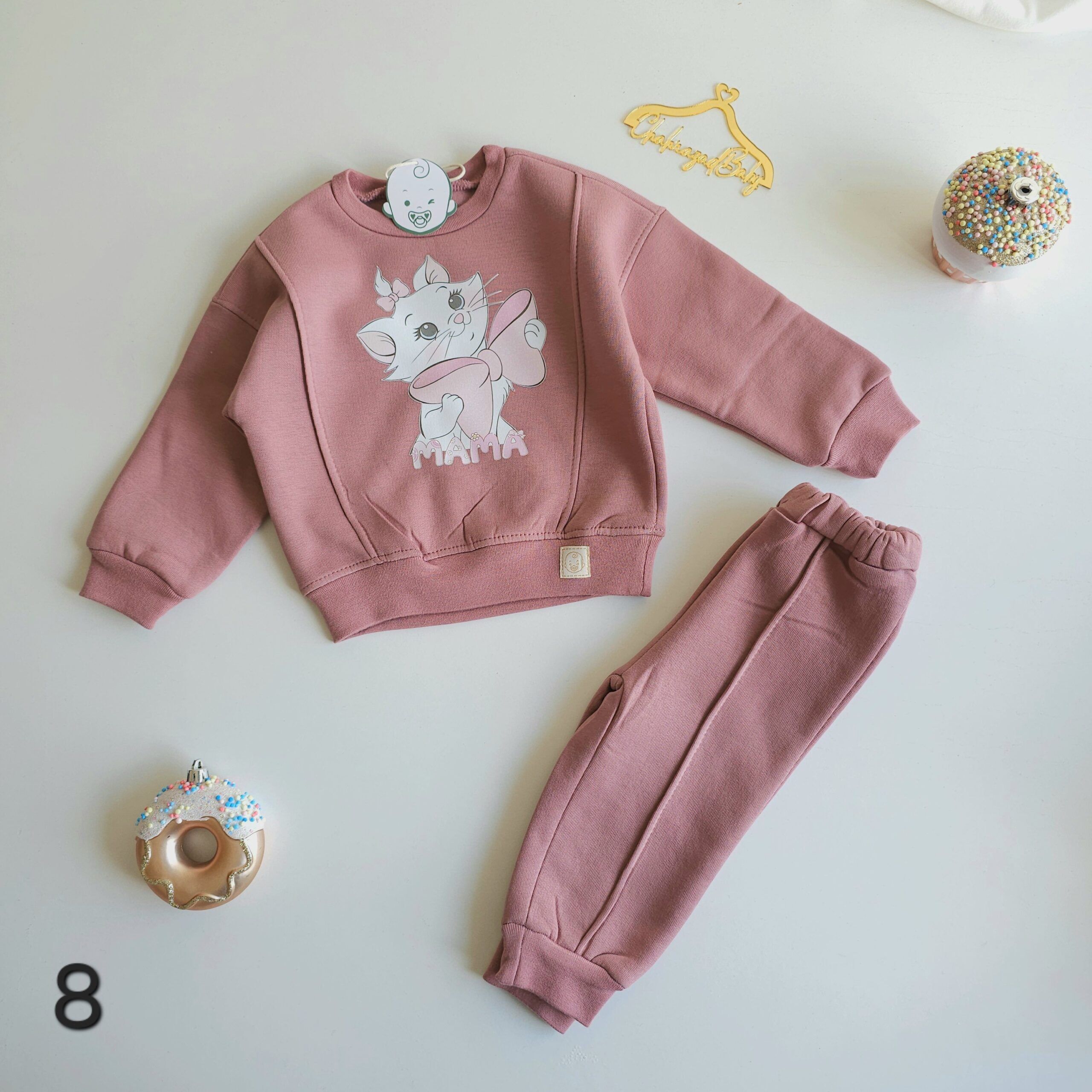 Ensemble d'Hiver Bébé 100% Coton hoodie et pantalon bébé motifs adorables - Image 9