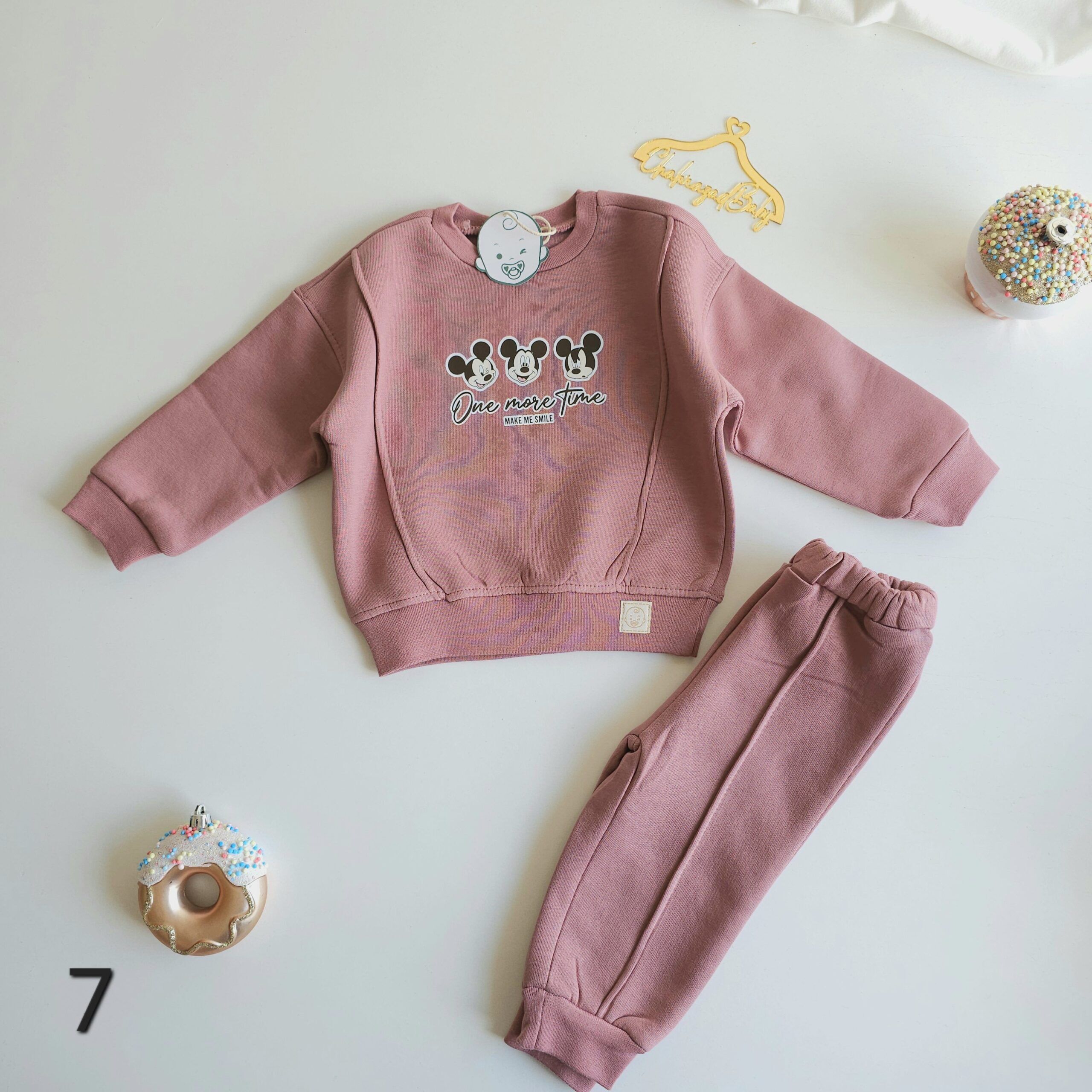 Ensemble d'Hiver Bébé 100% Coton hoodie et pantalon bébé motifs adorables - Image 8