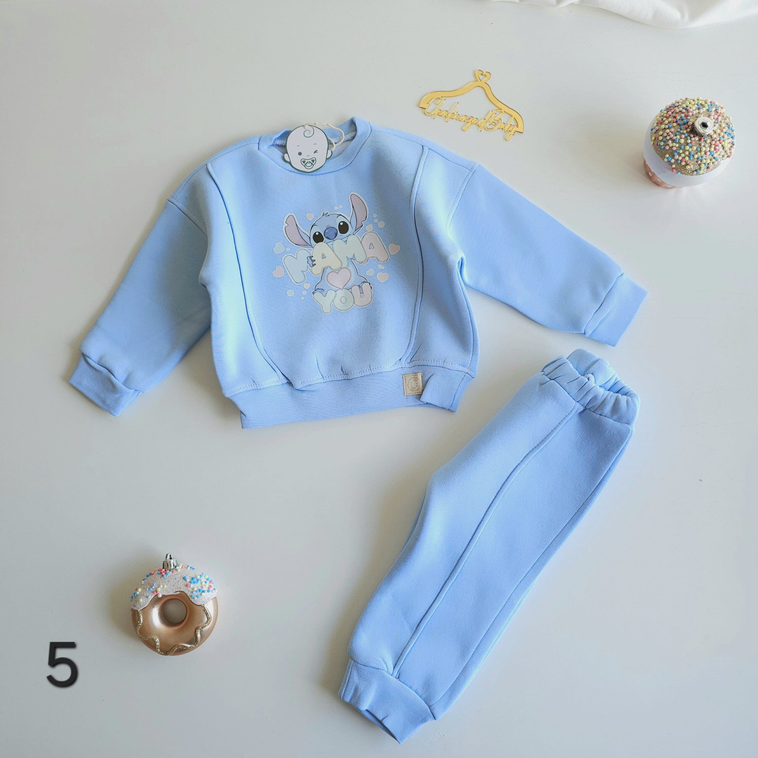 Ensemble d'Hiver Bébé 100% Coton hoodie et pantalon bébé motifs adorables - Image 6