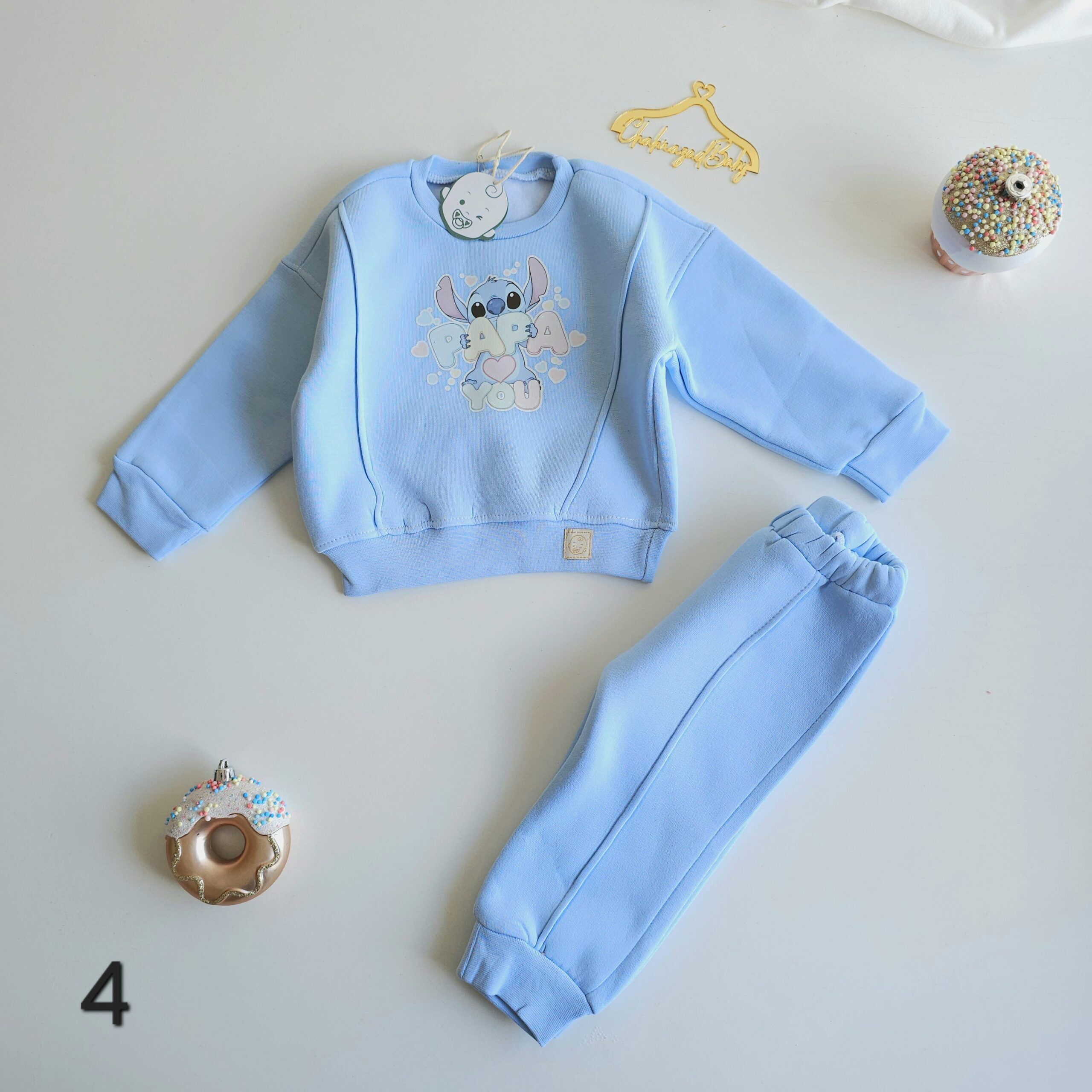 Ensemble d'Hiver Bébé 100% Coton hoodie et pantalon bébé motifs adorables - Image 5